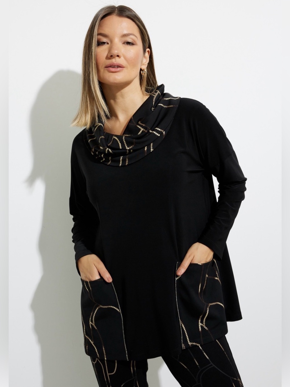 Joseph Ribkoff | Black / Gold Top